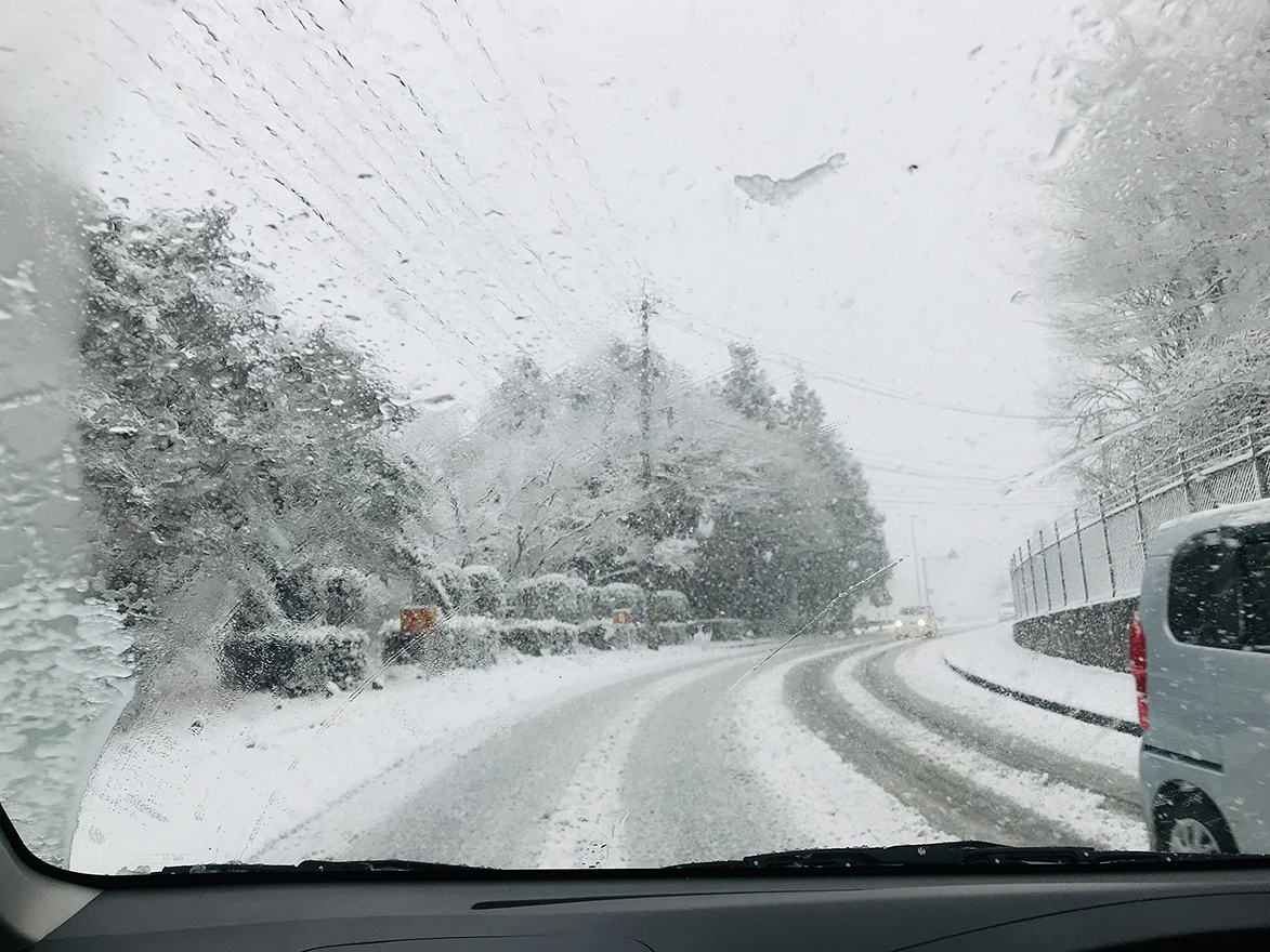 今季はじめての本格的積雪